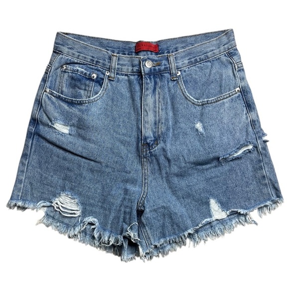 Signature 8 Denim Distressed Women Shorts Size Medium - Picture 1 of 3